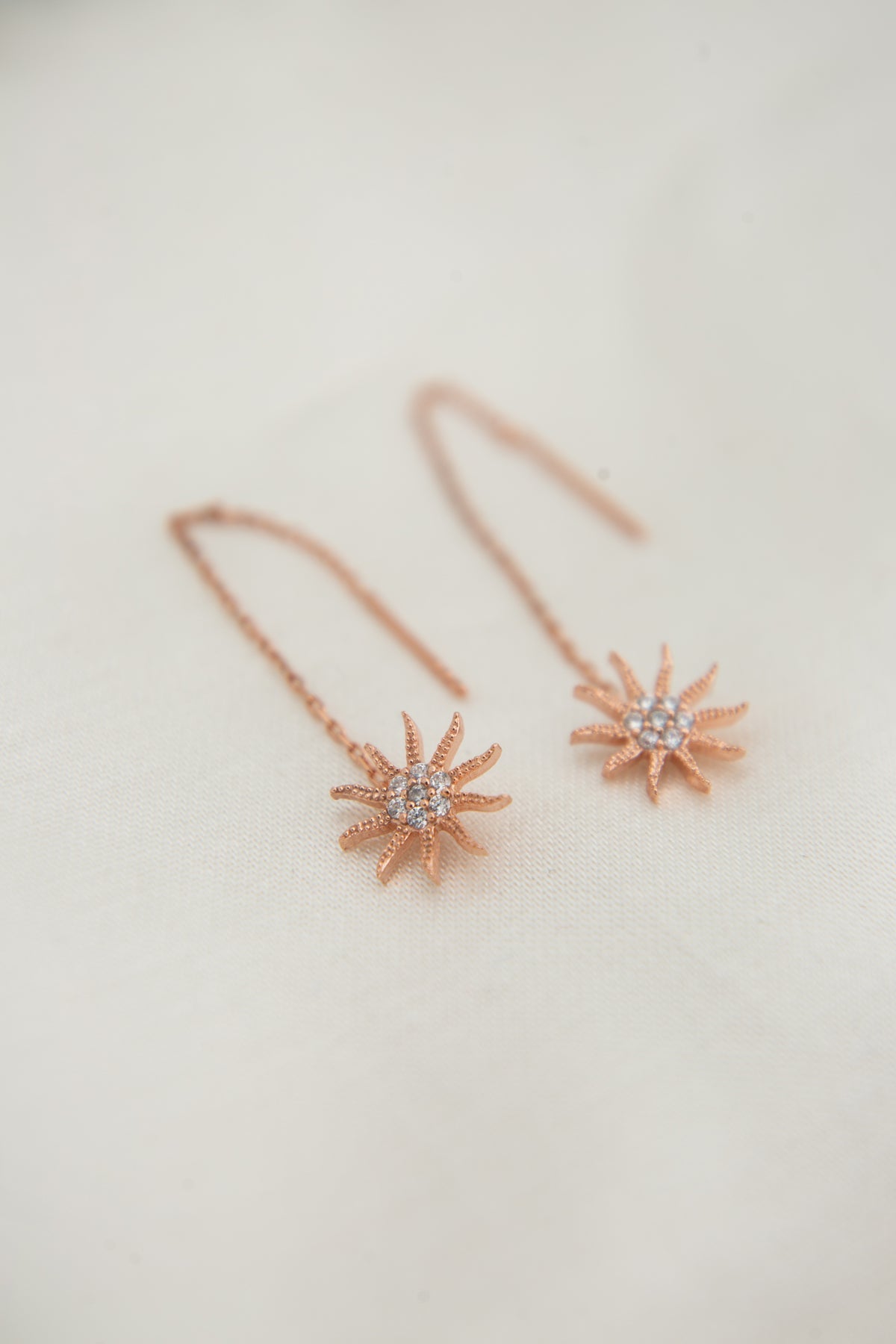 Boucles d'oreilles pendantes soleil en argent sterling 925 pour femmes en gros