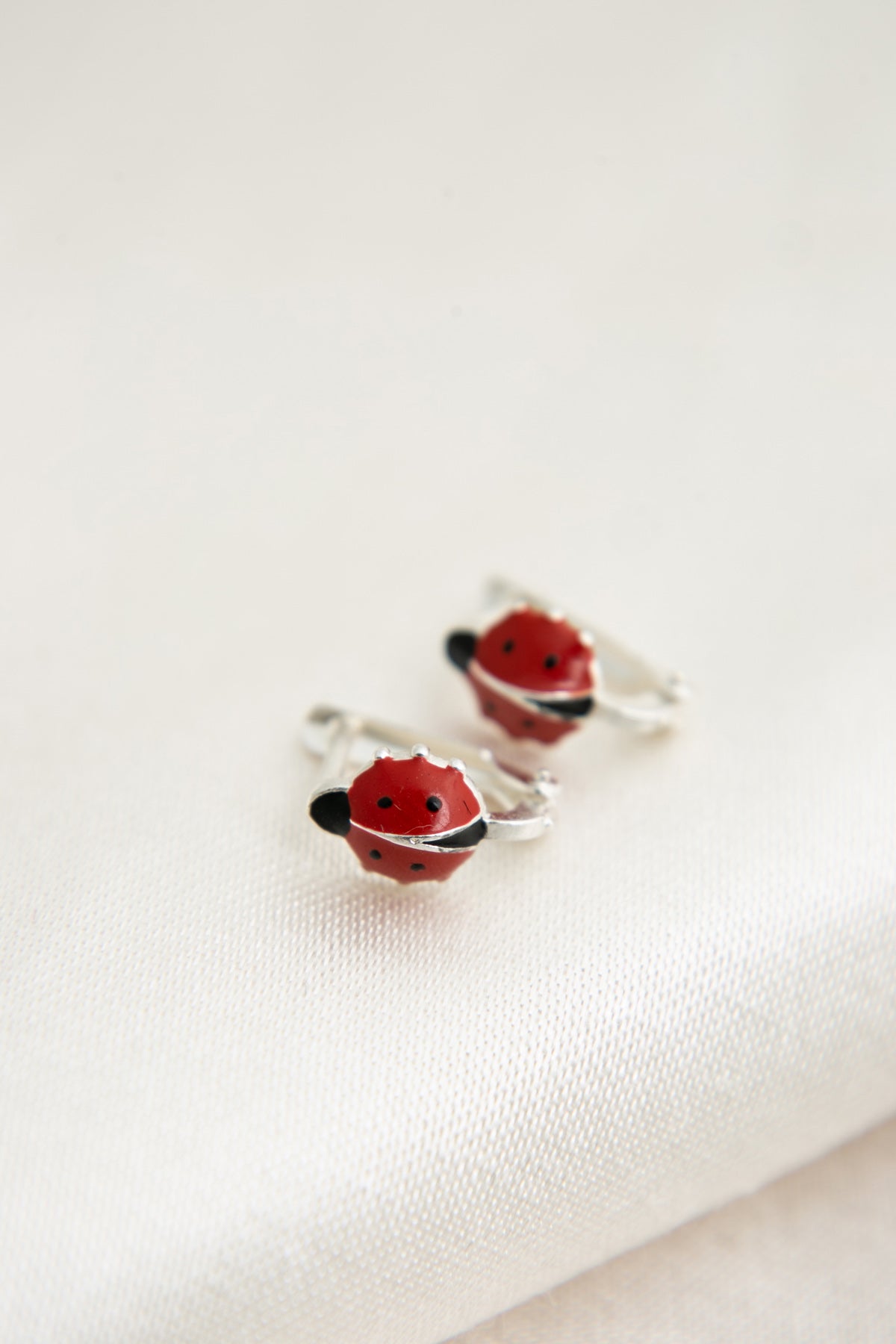 Wholesale Women's 925 Sterling Silver Ladybug Earrings