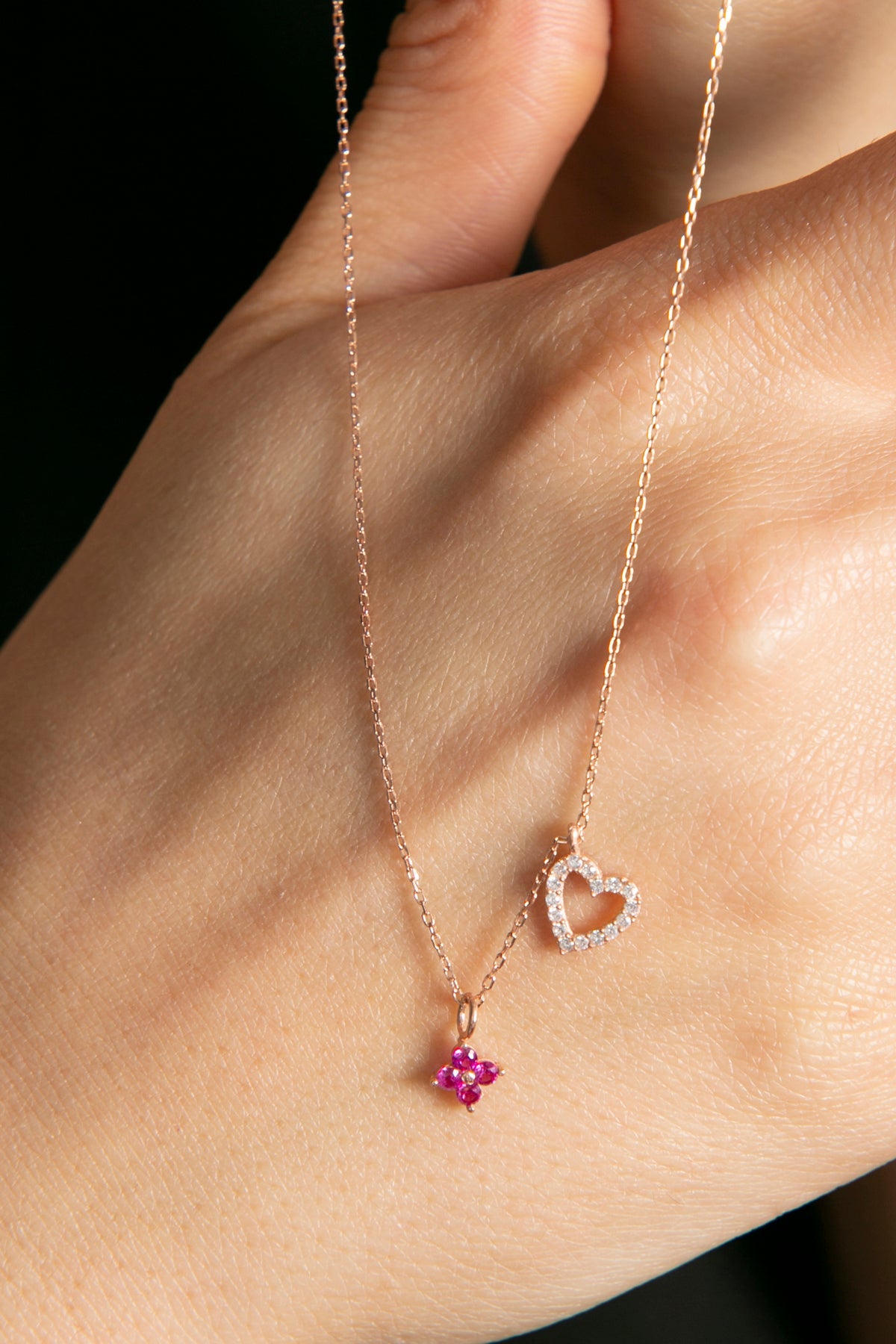 Wholesale Women's Heart Detail Minimal Model 925 Sterling Silver Necklace