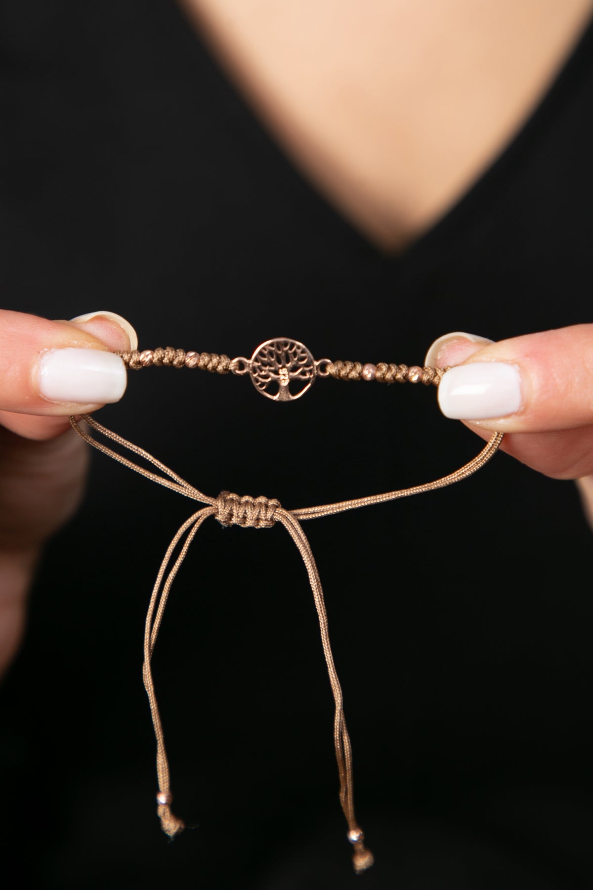 Wholesale Women's 925 Sterling Silver Tree of Life Bracelet with Cord