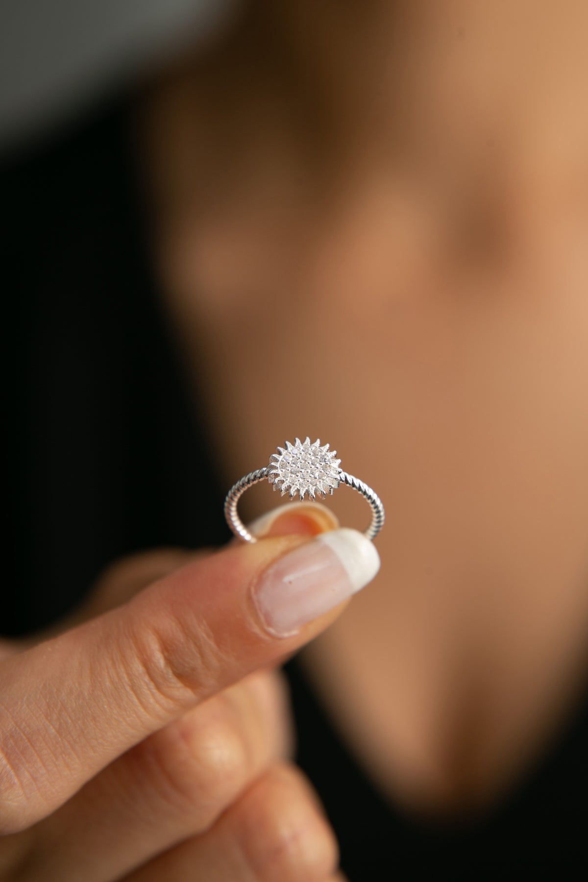 Wholesale Women's 925 Sterling Silver Sun Ring