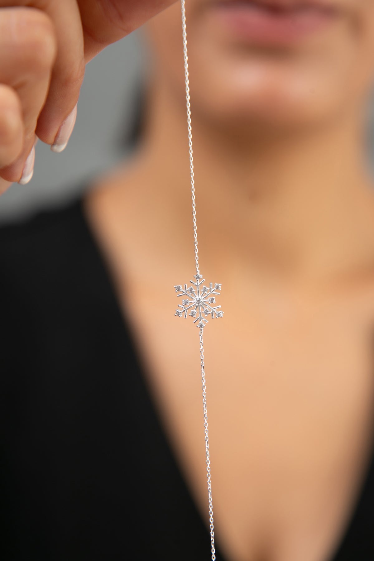 Wholesale Women's 925 Sterling Silver Snowflake Bracelet