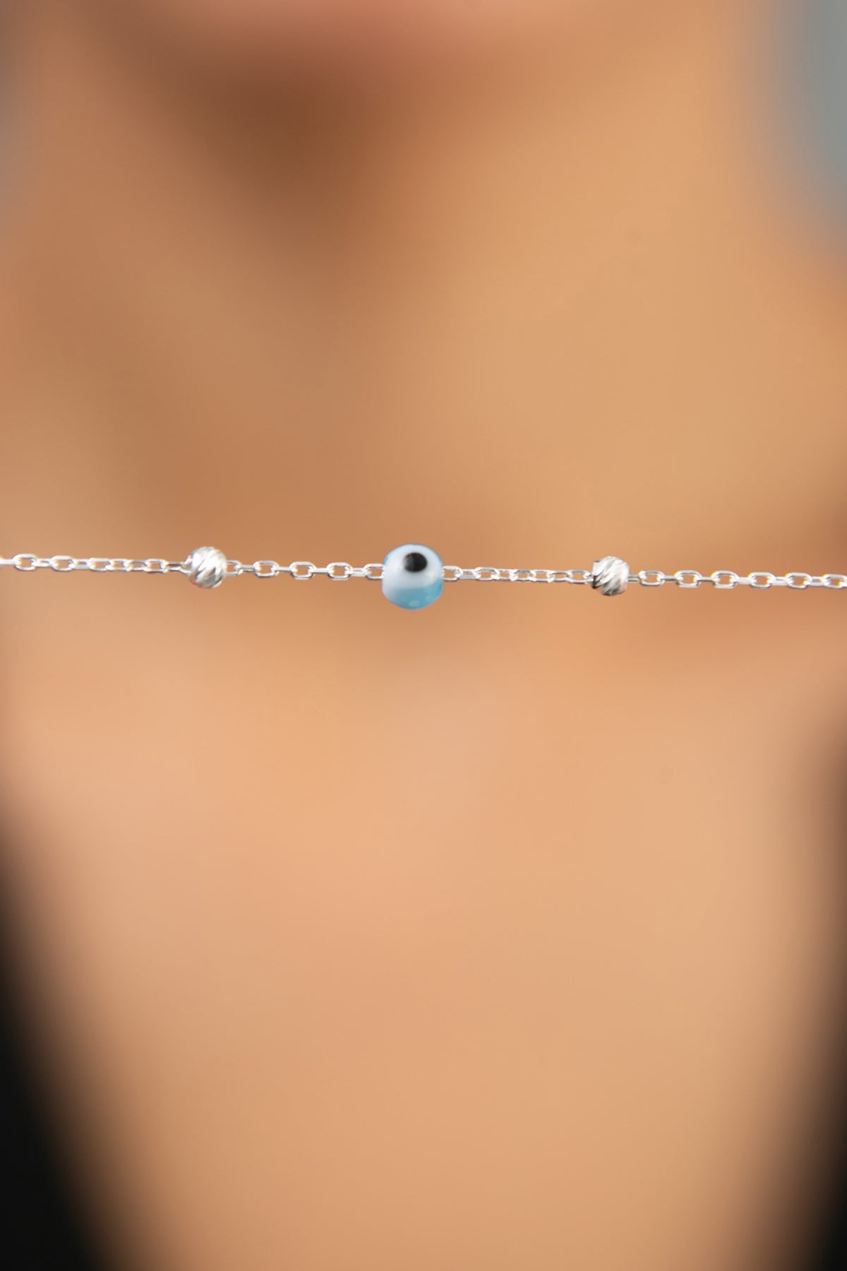 Bracelet Dorika mauvais oeil en argent sterling 925 pour femmes, vente en gros