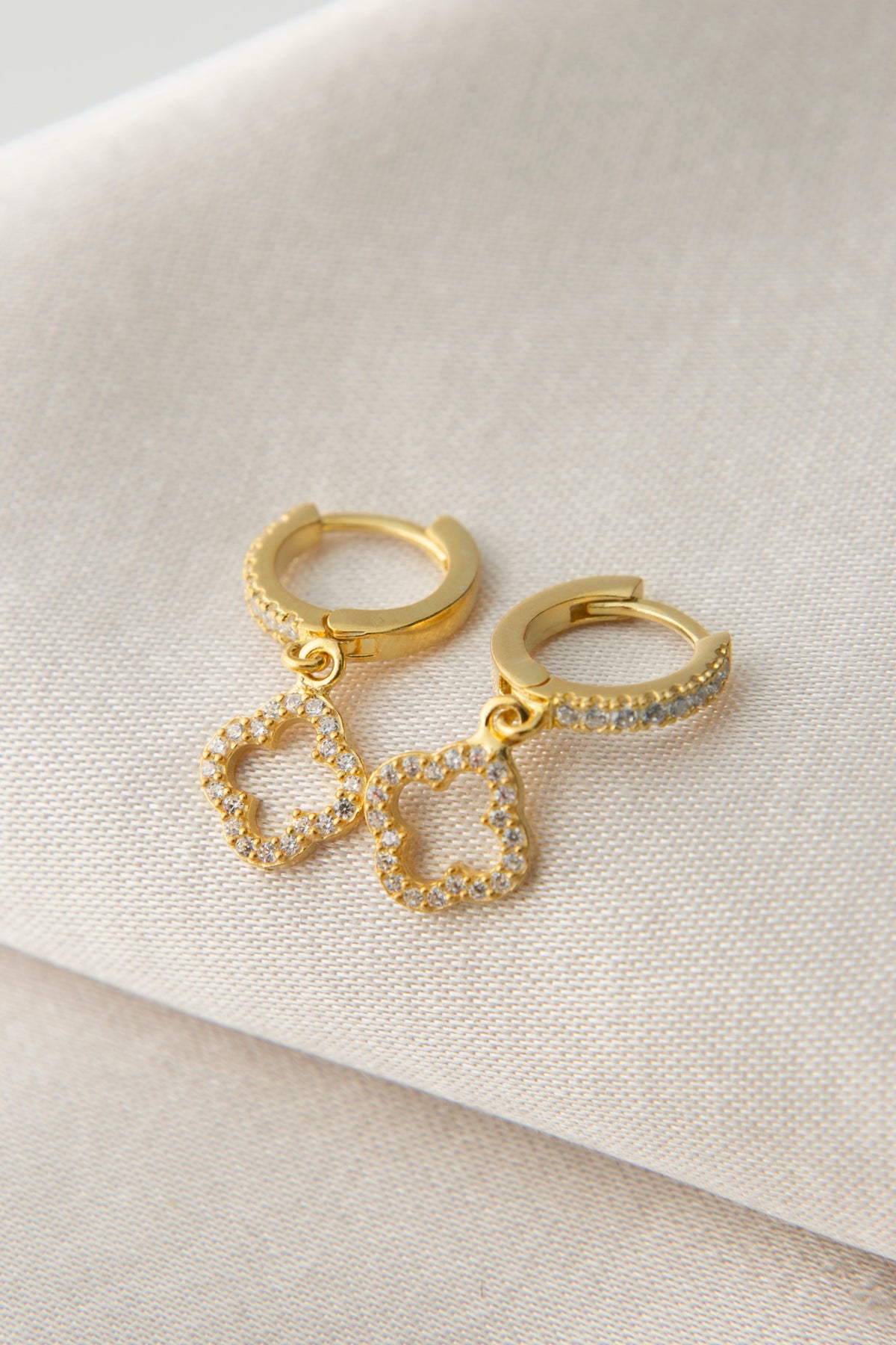 Wholesale Women's 925 Sterling Silver Stone Shamrock Earrings