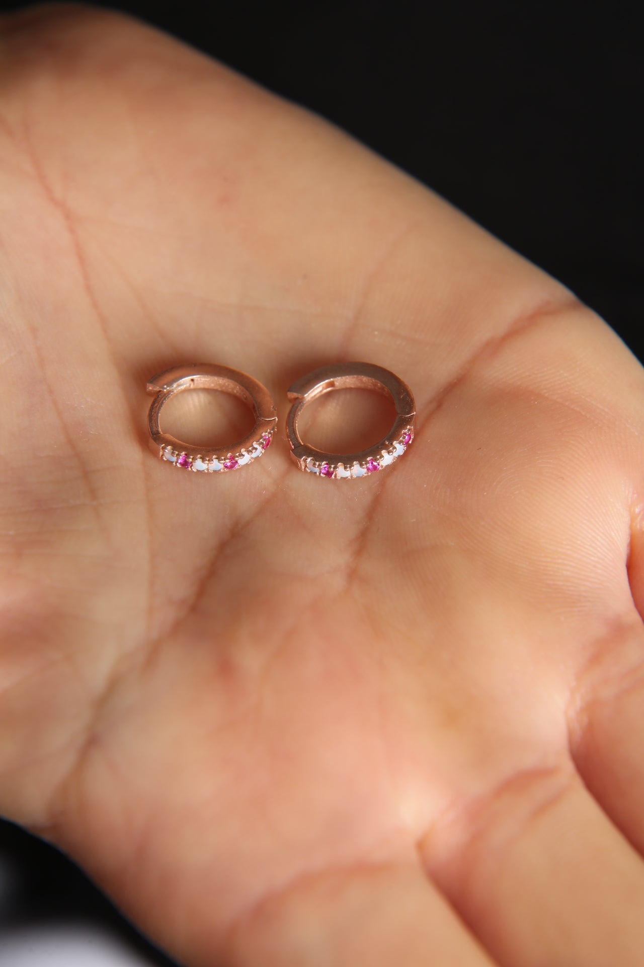 Wholesale Women's 925 Sterling Silver Hoop Earrings with Stones