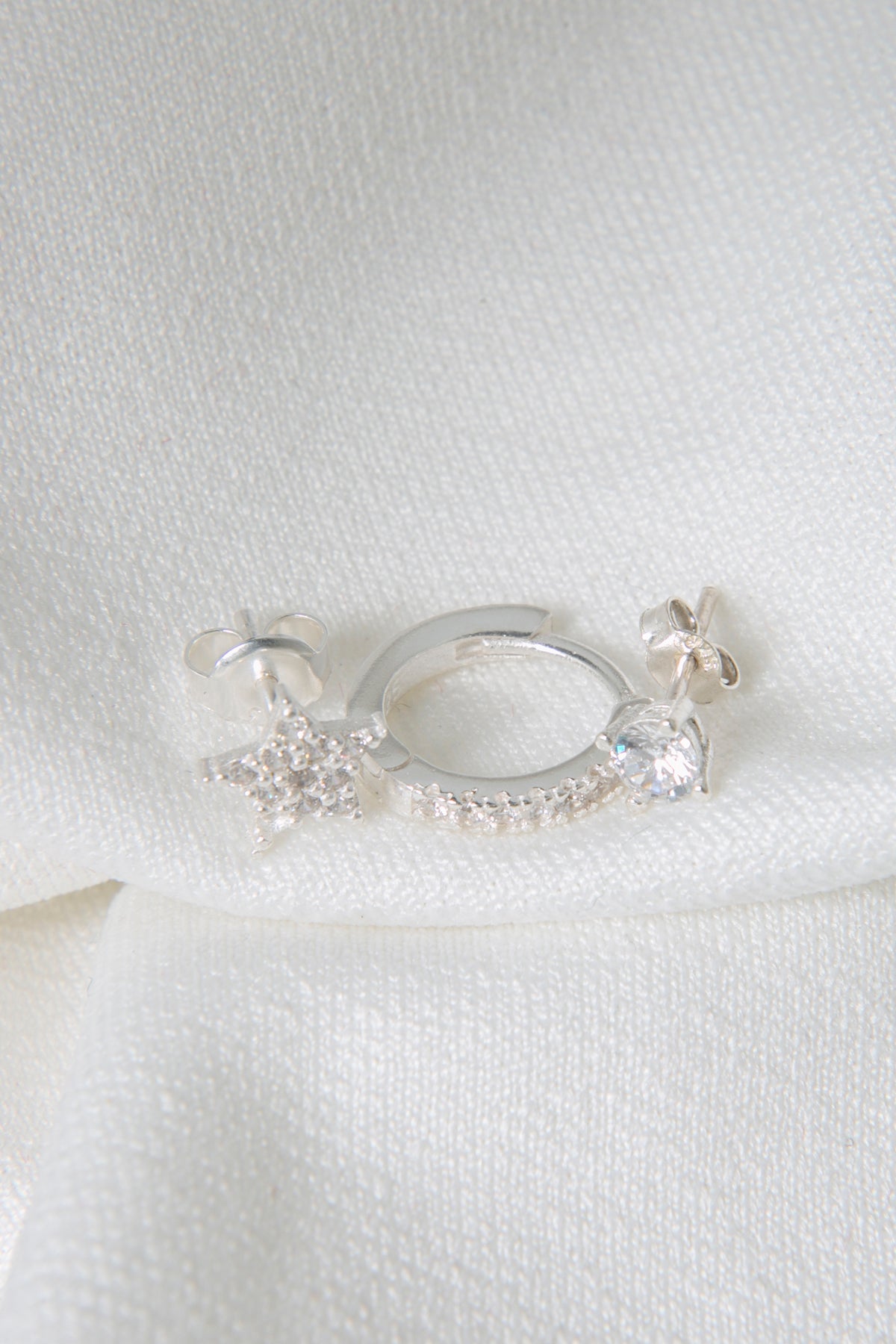 Wholesale Women's 925 Sterling Silver Triple Star Earrings Set