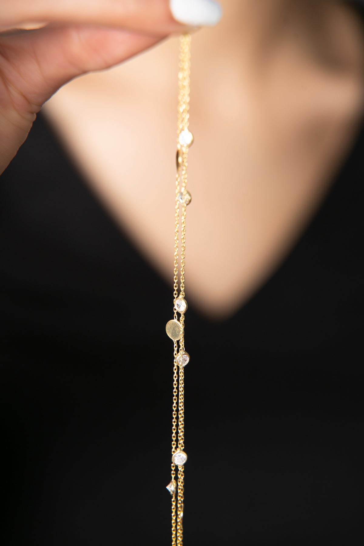 Wholesale Women's 925 Sterling Silver Plated Bracelet with Stone Detail