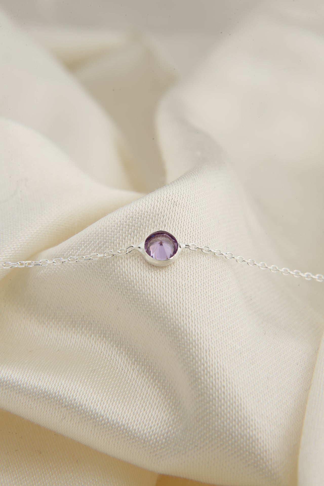 Wholesale Women's Single Stone Model 925 Sterling Silver Bracelet