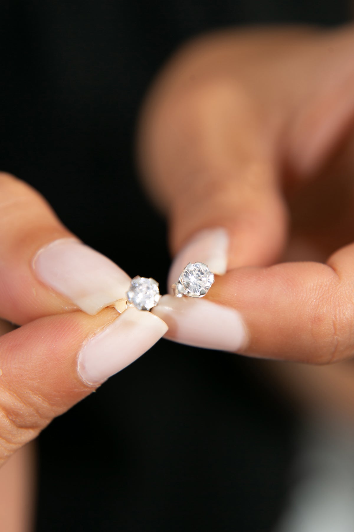 wholesale 925 Sterling Silver Single Stone Women's Earring