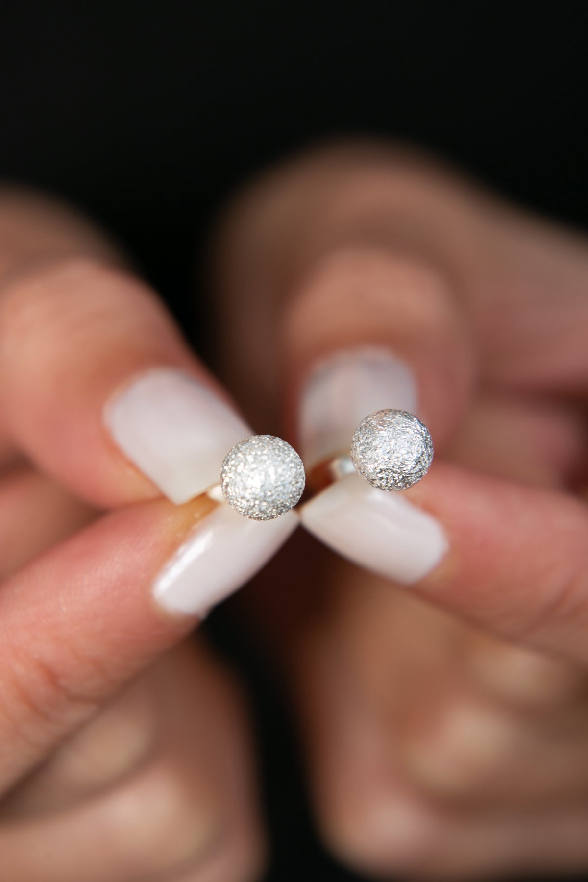 Wholesale Women's 925 Sterling Silver Ball Earrings with Zirconia