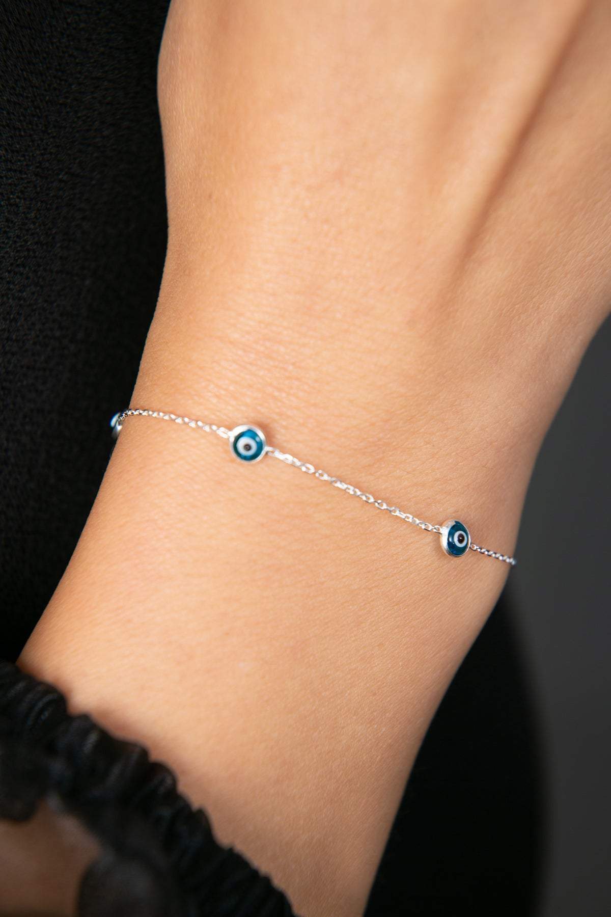 Wholesale Women's Evil Eye 925 Sterling Silver Bracelet