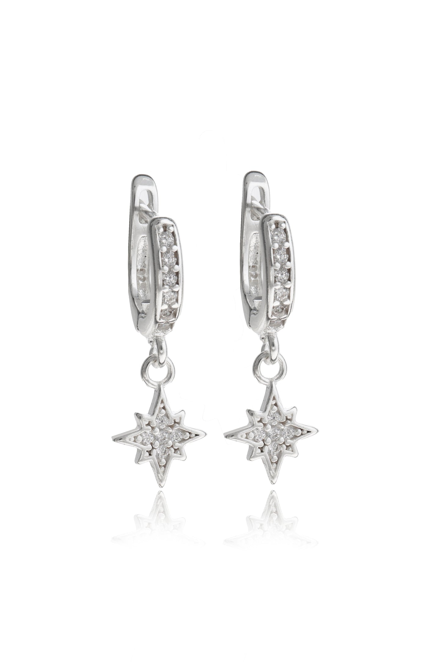 Wholesale Women's 925 Sterling Silver North Star Earrings