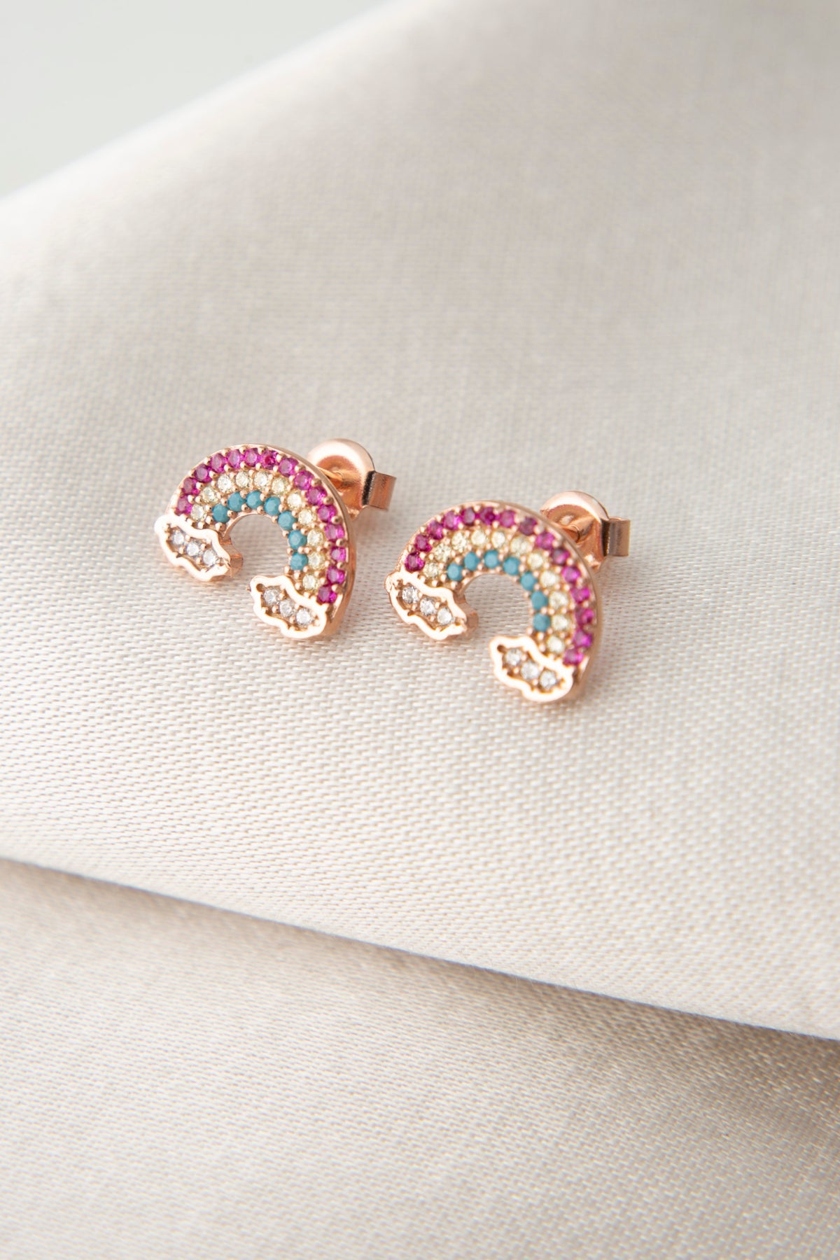 Wholesale Women's 925 Sterling Silver Rainbow Gemstone Earrings