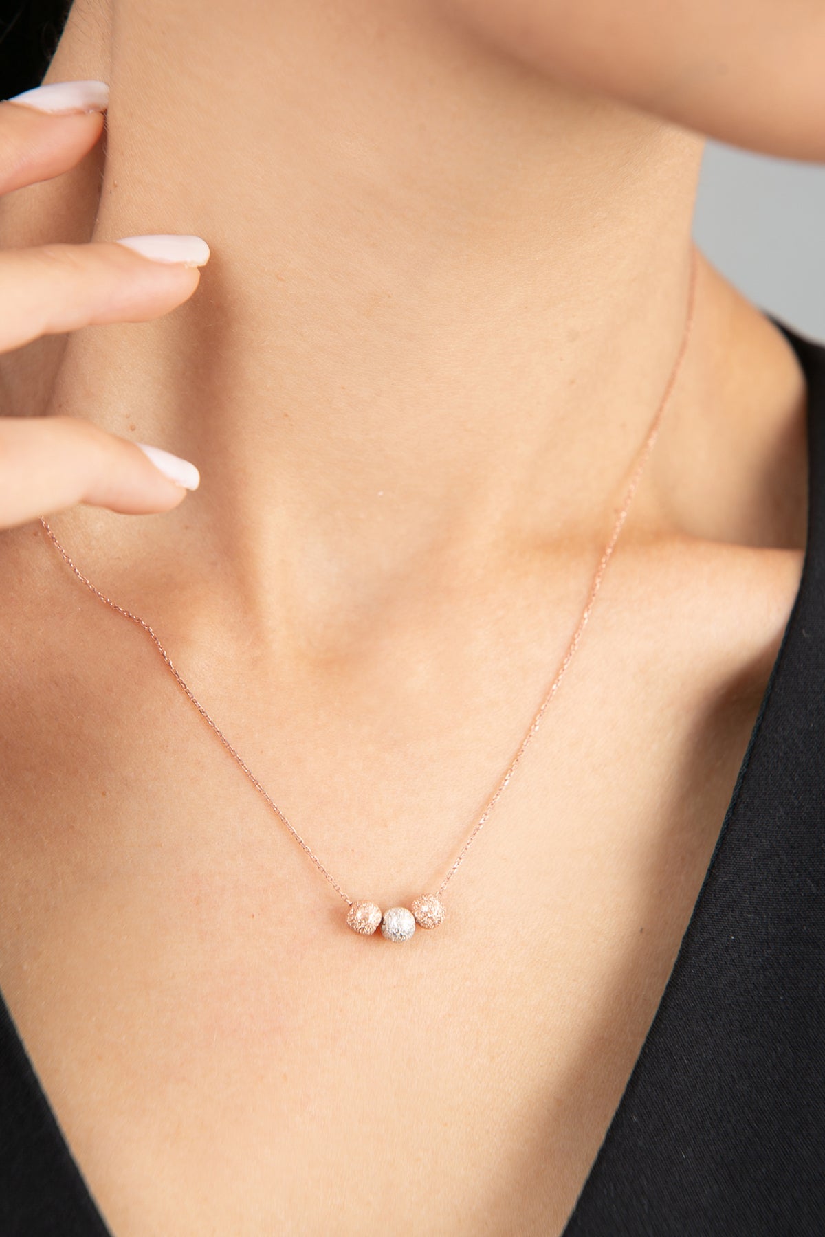 Wholesale Women's 3-Cluster 925 Sterling Silver Necklace