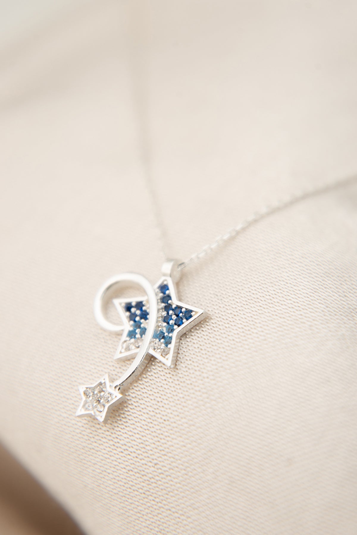 Wholesale Women's 925 Sterling Silver Shooting Star Necklace