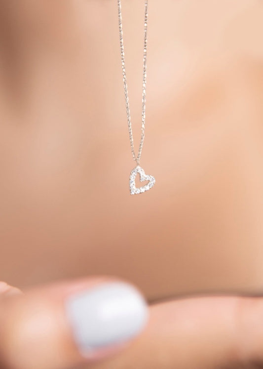 Wholesale Women's 925 Sterling Silver Heart Necklace