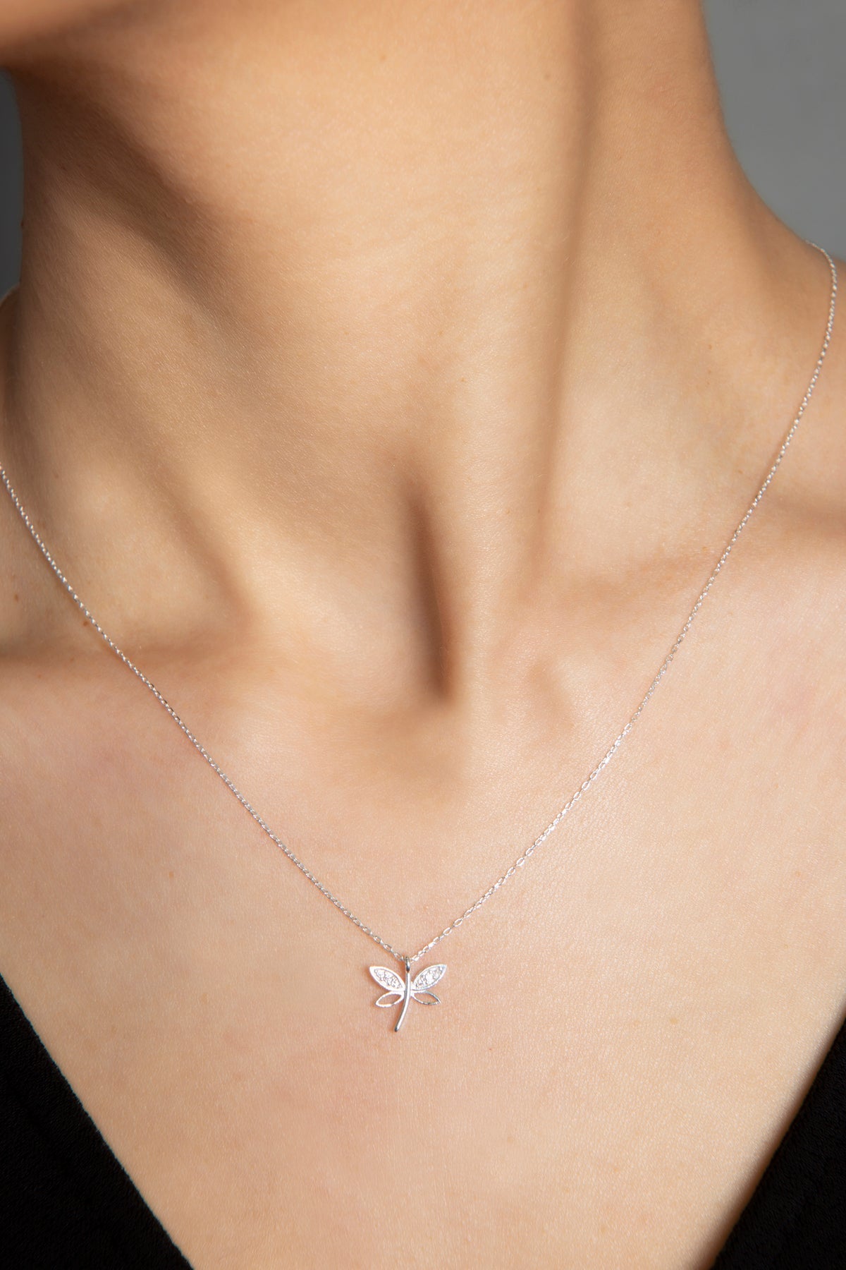 Wholesale Women's Dragonfly Model 925 Sterling Silver Necklace