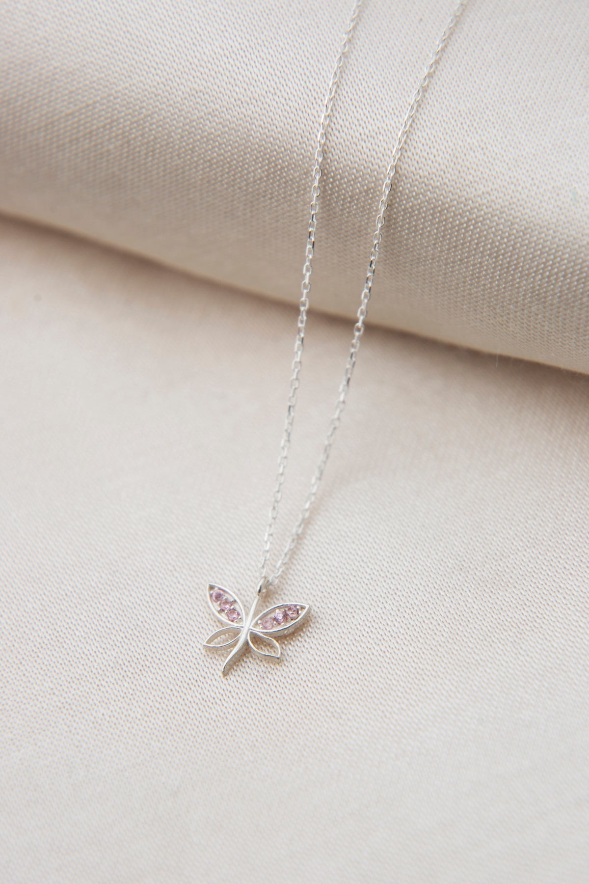Wholesale Women's 925 Sterling Silver Dragonfly Necklace