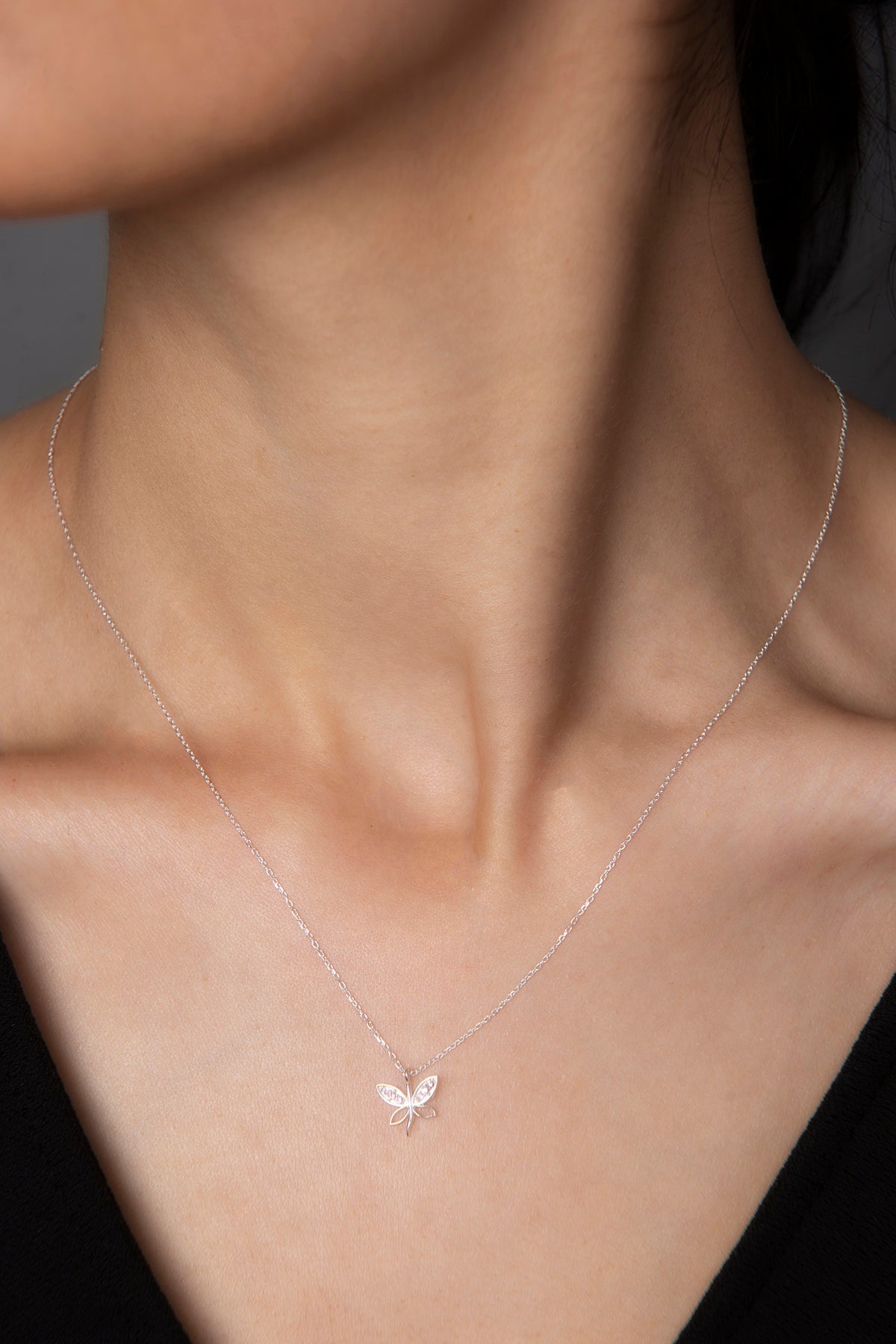 Wholesale Women's 925 Sterling Silver Dragonfly Necklace