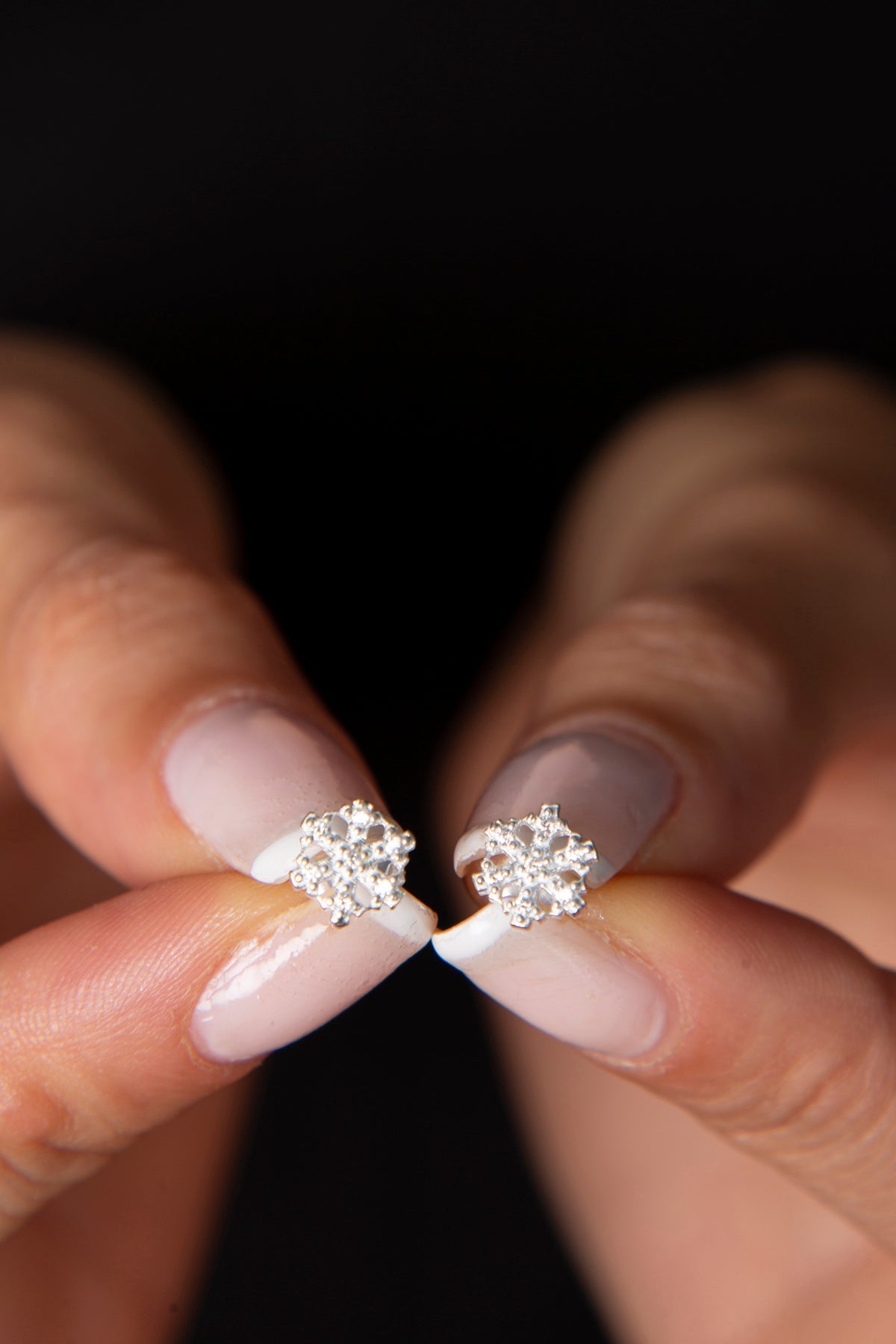 Wholesale Women's 925 Sterling Silver Snowflake Earrings