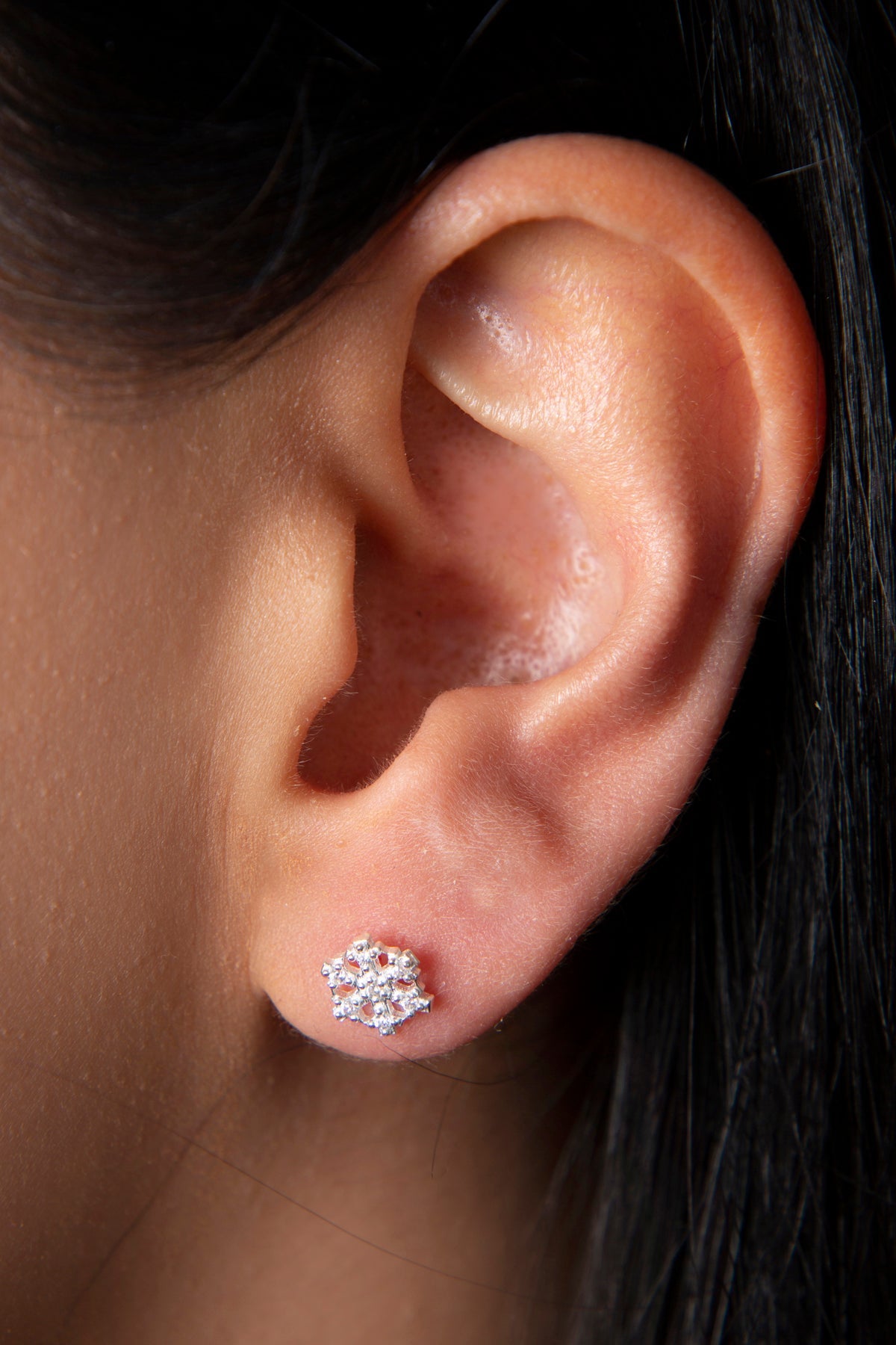 Wholesale Women's 925 Sterling Silver Snowflake Earrings