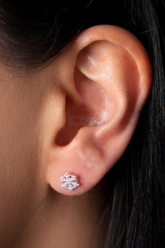 Wholesale Women's 925 Sterling Silver Snowflake Earrings