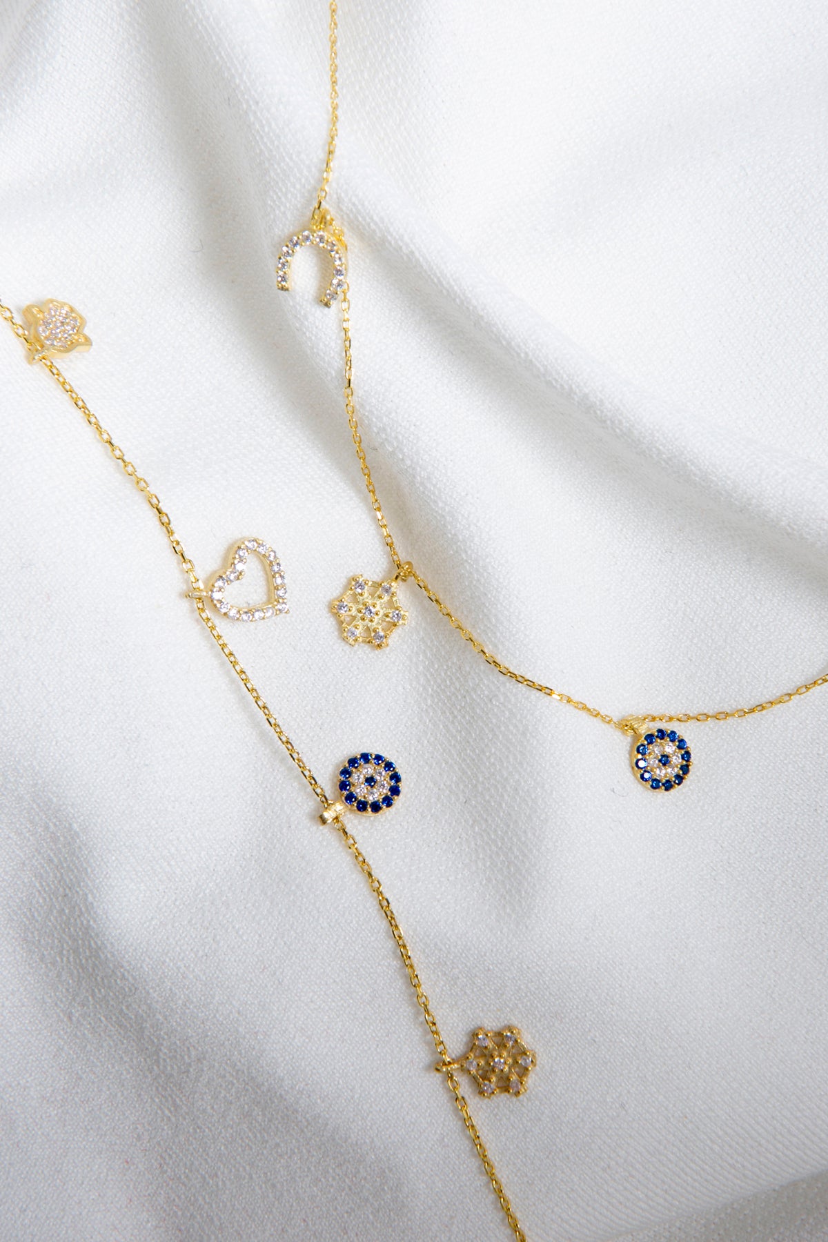 Wholesale Women's Luck Model 925 Sterling Silver Necklace and Bracelet Set