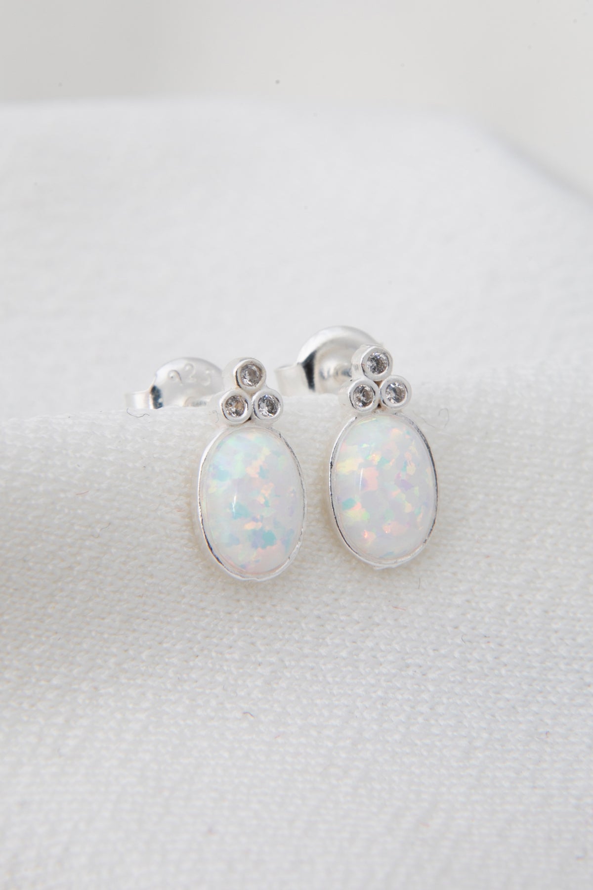 Wholesale Women's Teardrop Opal 925 Sterling Silver Earrings