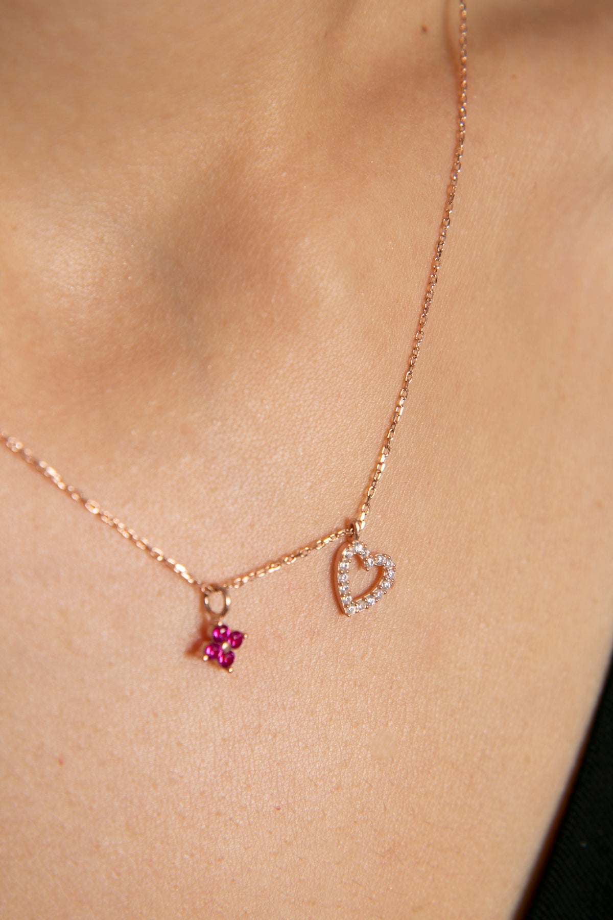 Wholesale Women's Heart Detail Minimal Model 925 Sterling Silver Necklace