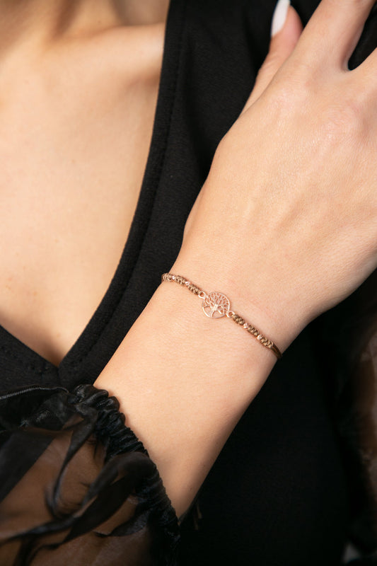 Wholesale Women's 925 Sterling Silver Tree of Life Bracelet with Cord