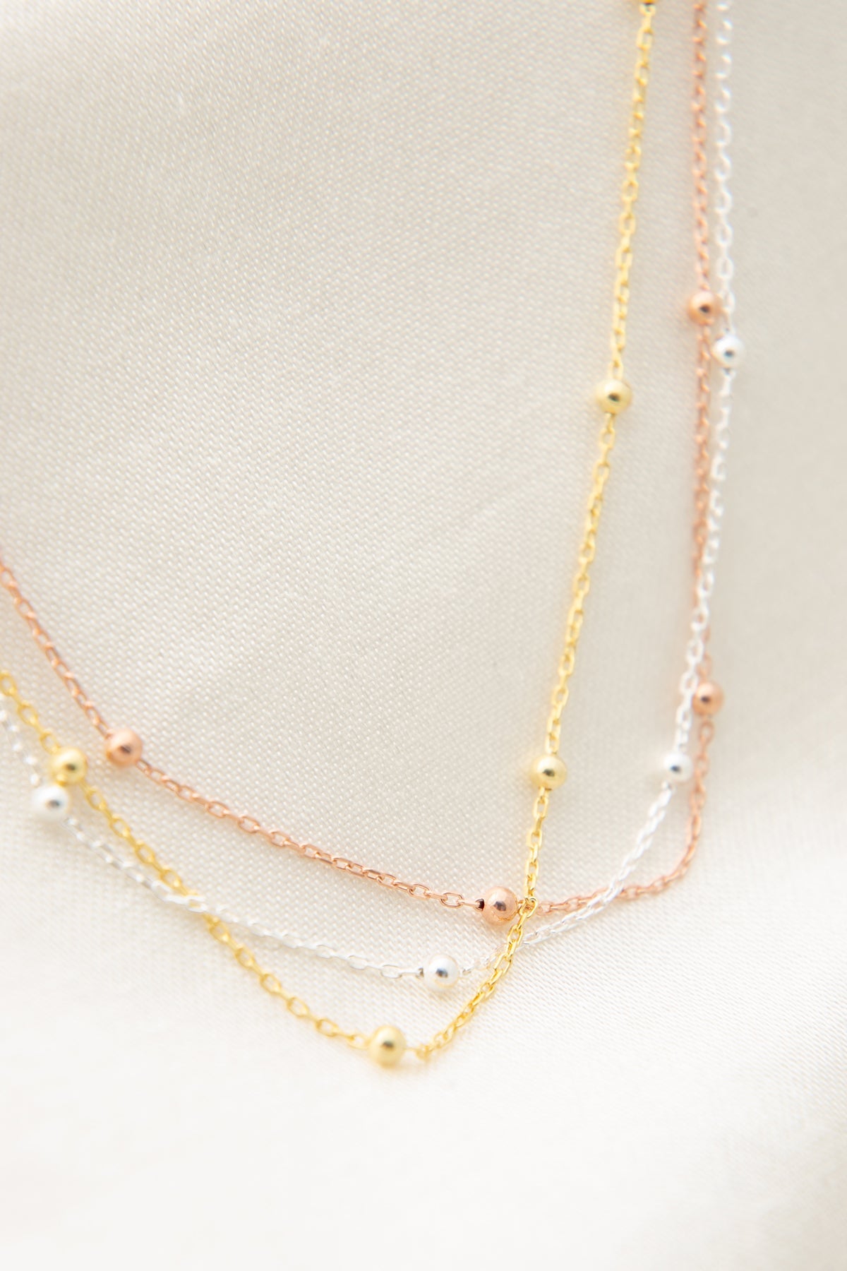 Wholesale Women's 925 Sterling Silver Necklace with Doric Ball Detail in Three Colors