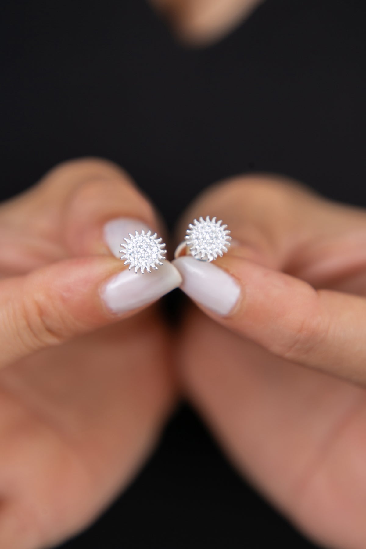 Wholesale Women's 925 Sterling Silver Sun Earrings