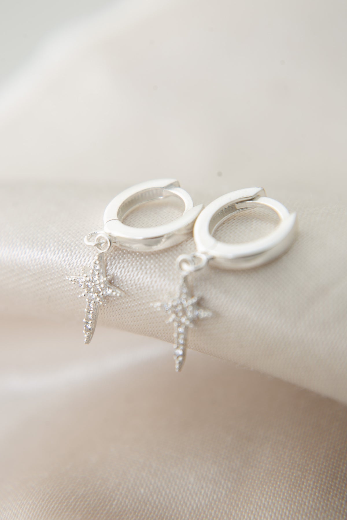 Wholesale Women's 925 Sterling Silver North Star Earrings