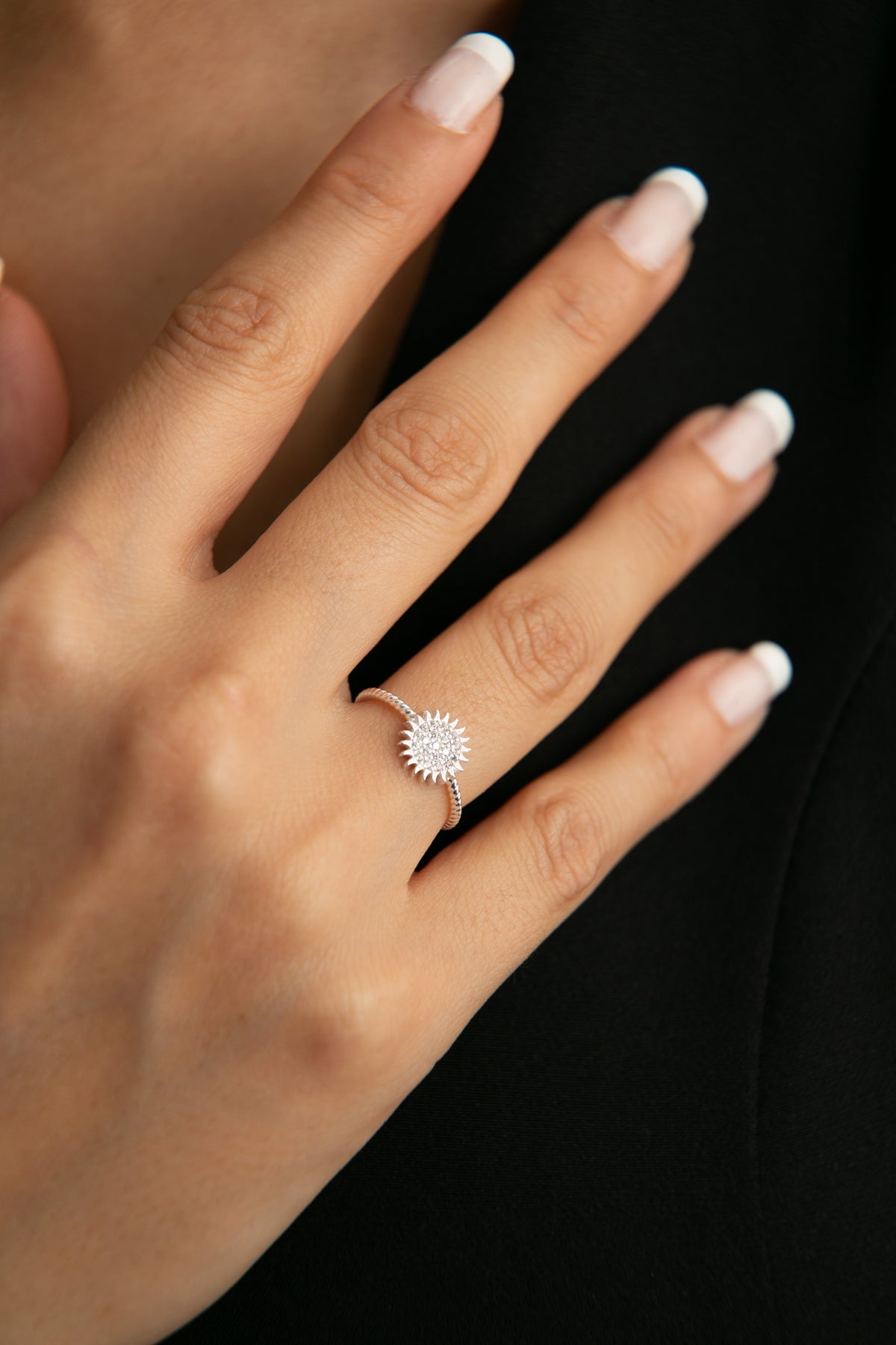 Wholesale Women's 925 Sterling Silver Sun Ring