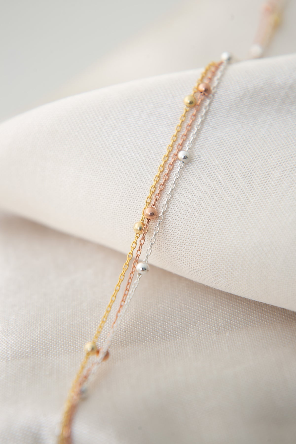 Wholesale Women's 925 Sterling Silver Dorica Top Detailed Anklet in 3 Colors