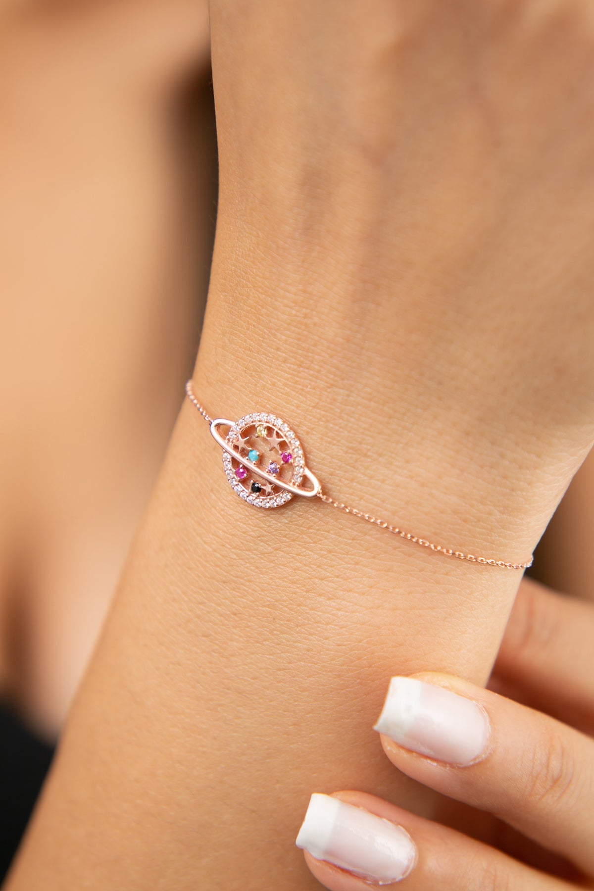 Wholesale Women's 925 Sterling Silver Bracelet with Planet Design