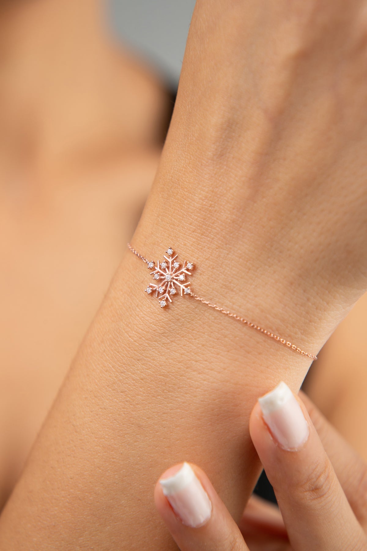 Wholesale Women's 925 Sterling Silver Snowflake Bracelet