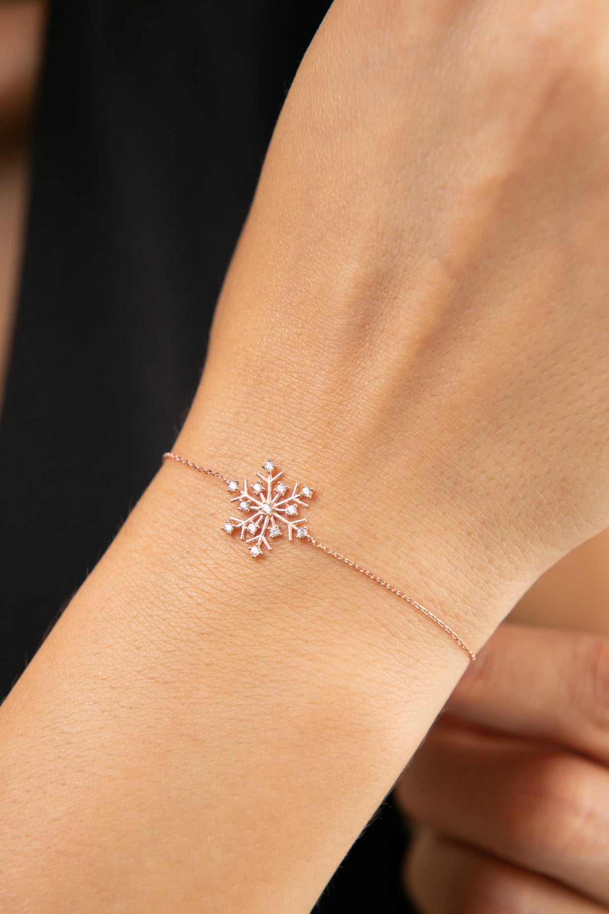 Wholesale Women's 925 Sterling Silver Snowflake Bracelet