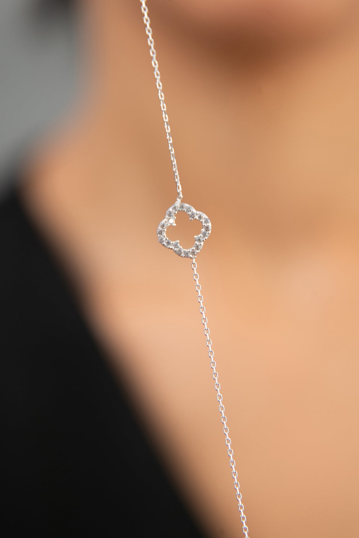 Wholesale Women Clover Model 925 Sterling Silver Bracelet