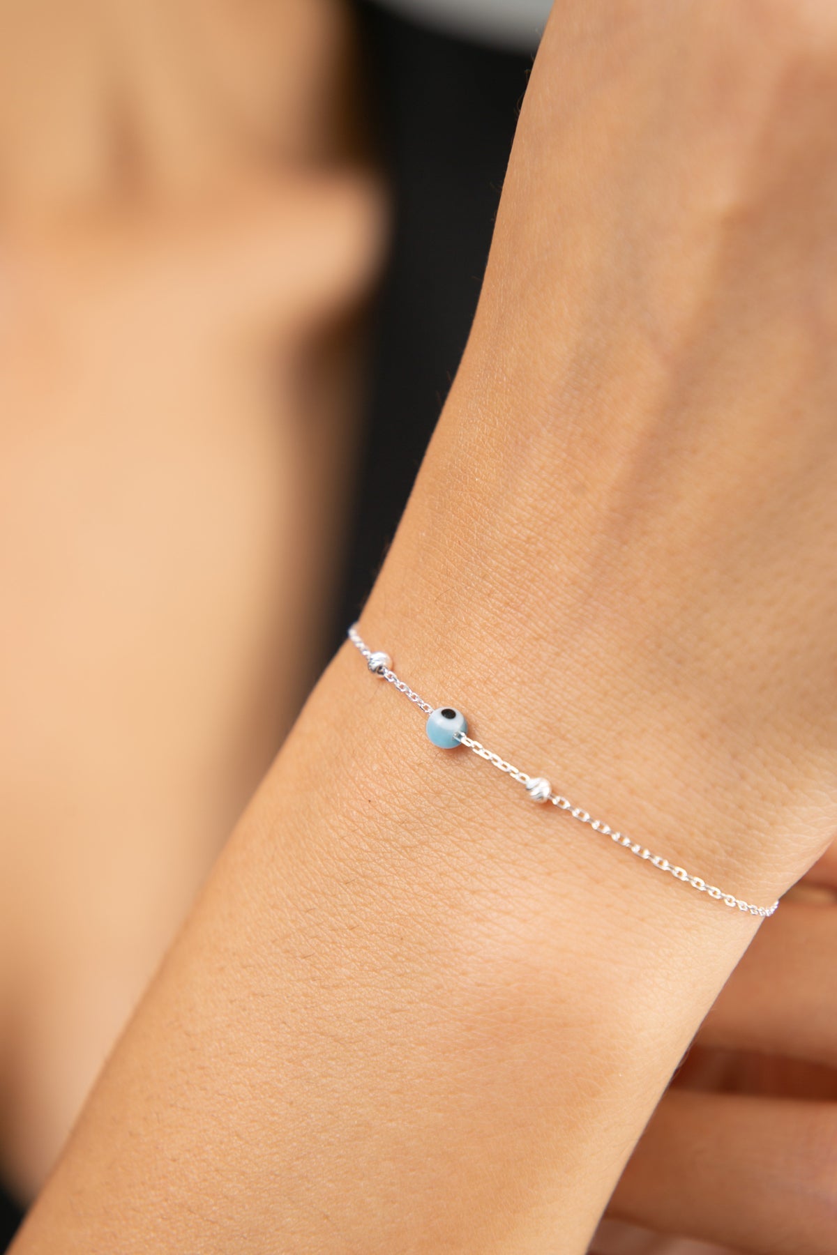 Wholesale Women's 925 Sterling Silver Dorika Top Evil eye  Bracelet