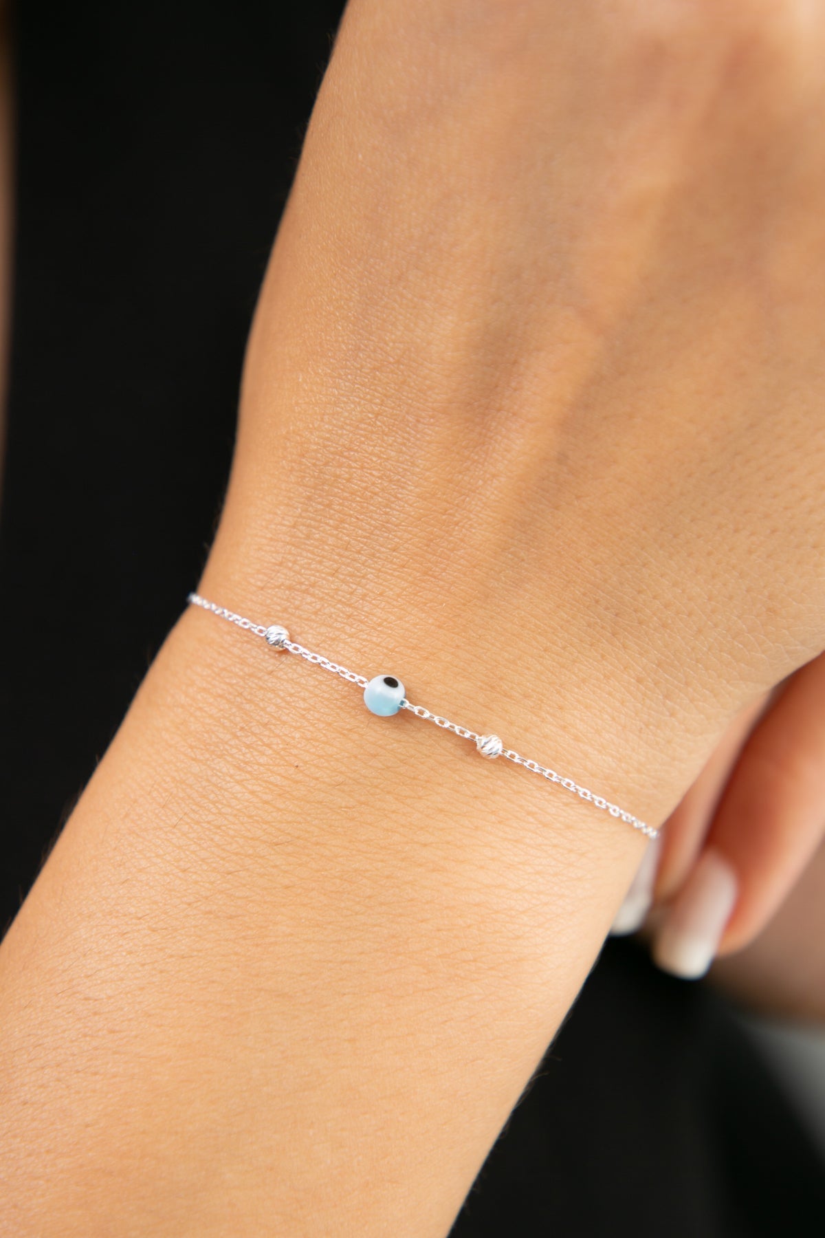 Wholesale Women's 925 Sterling Silver Dorika Top Evil eye  Bracelet