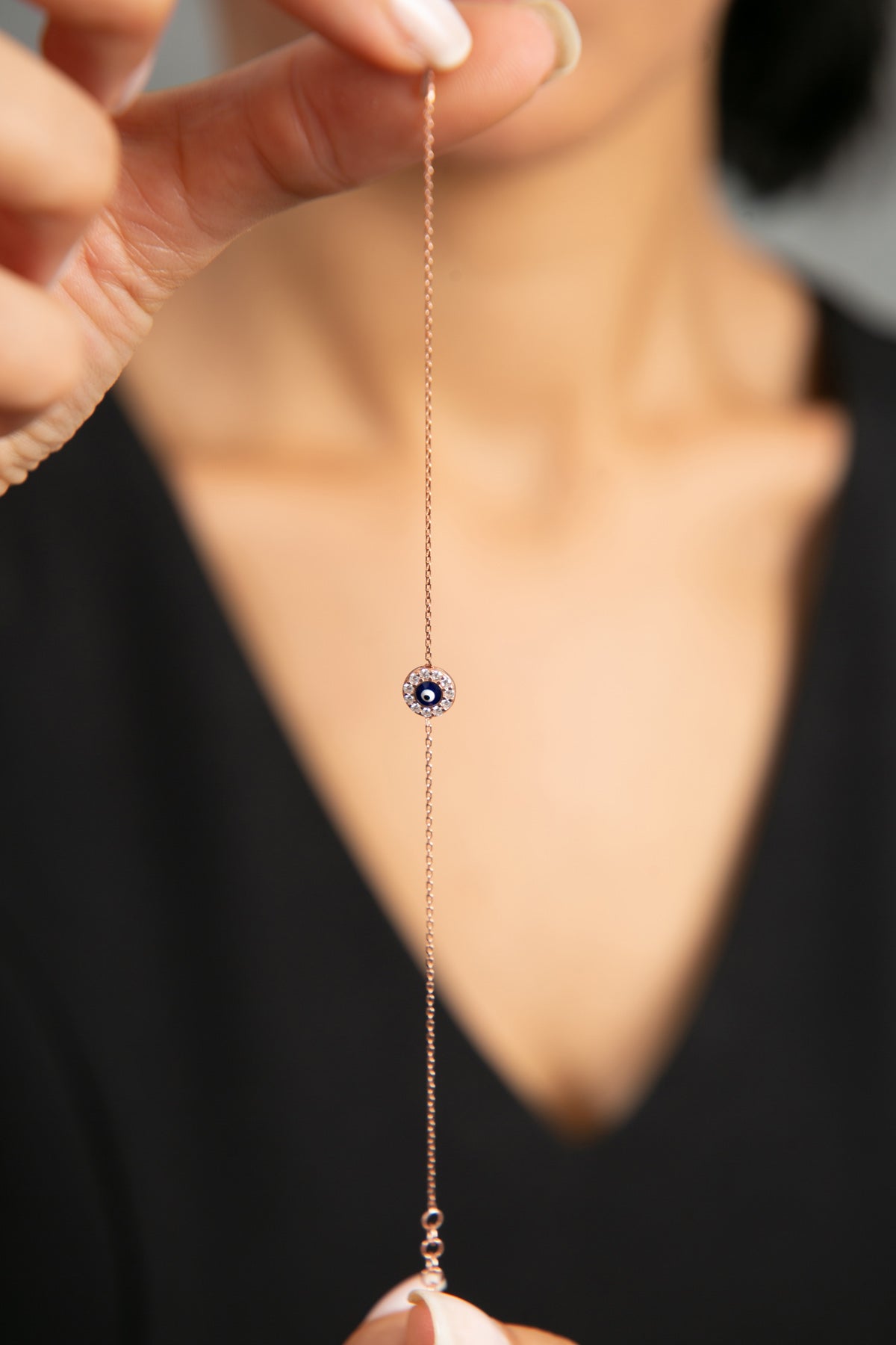 Wholesale Women's Evil Eye Model 925 Sterling Silver Bracelet