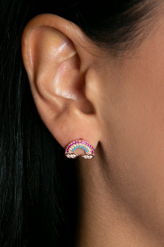 Wholesale Women's 925 Sterling Silver Rainbow Gemstone Earrings