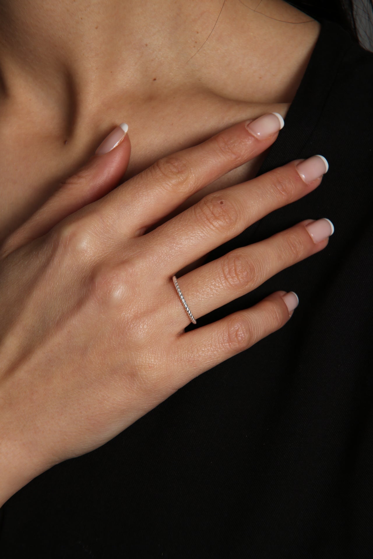 Wholesale Women's Twist Design 925 Sterling Silver Ring