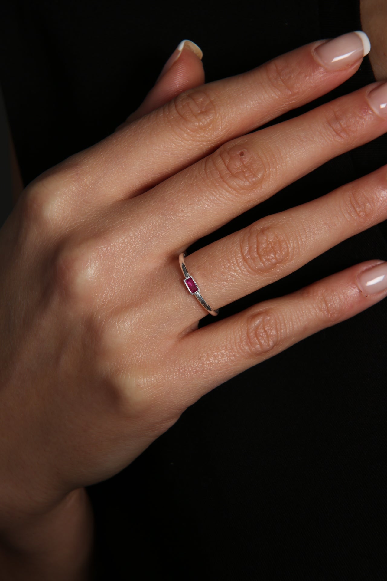 Wholesale Women's Stone Trend Model 925 Sterling Silver Ring