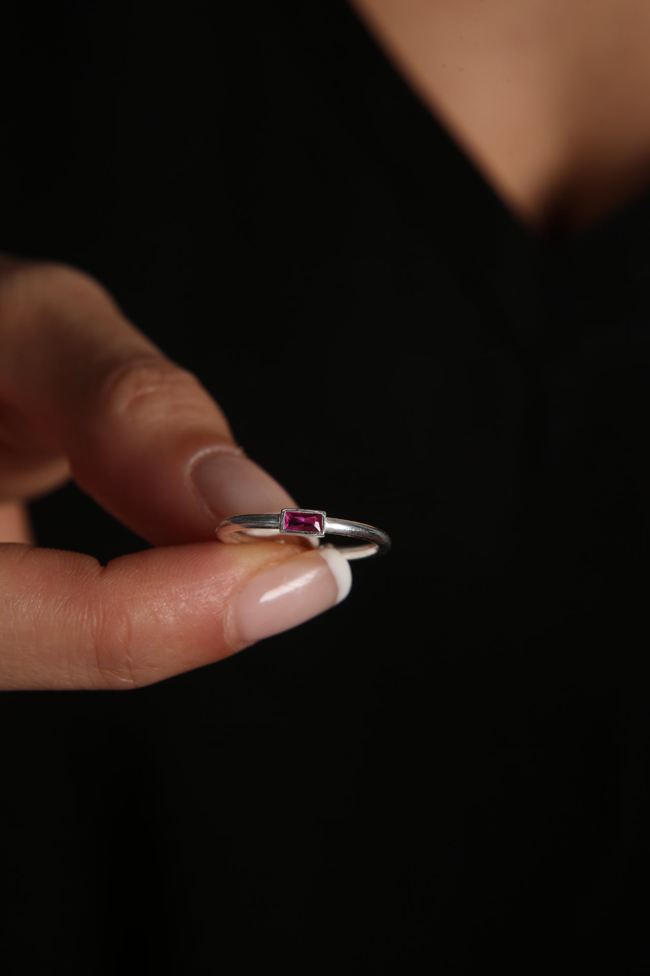 Wholesale Women's Stone Trend Model 925 Sterling Silver Ring