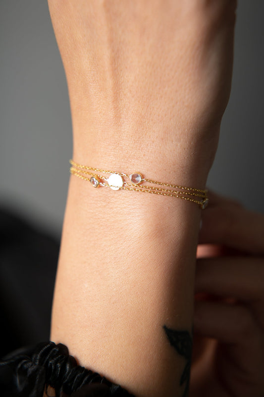 Wholesale Women's 925 Sterling Silver Plated Bracelet with Stone Detail