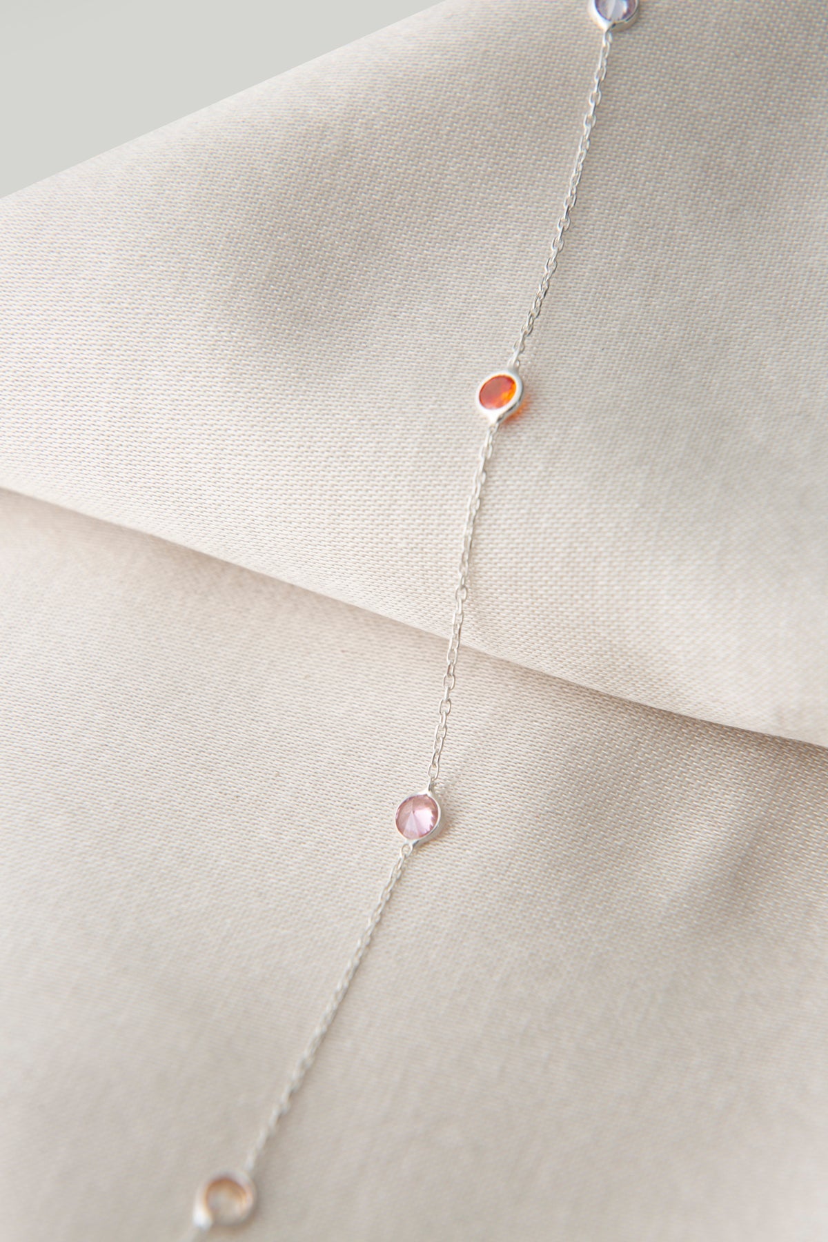 Wholesale Women's 925 Sterling Silver Necklace with Colorful Stone Elegant Design