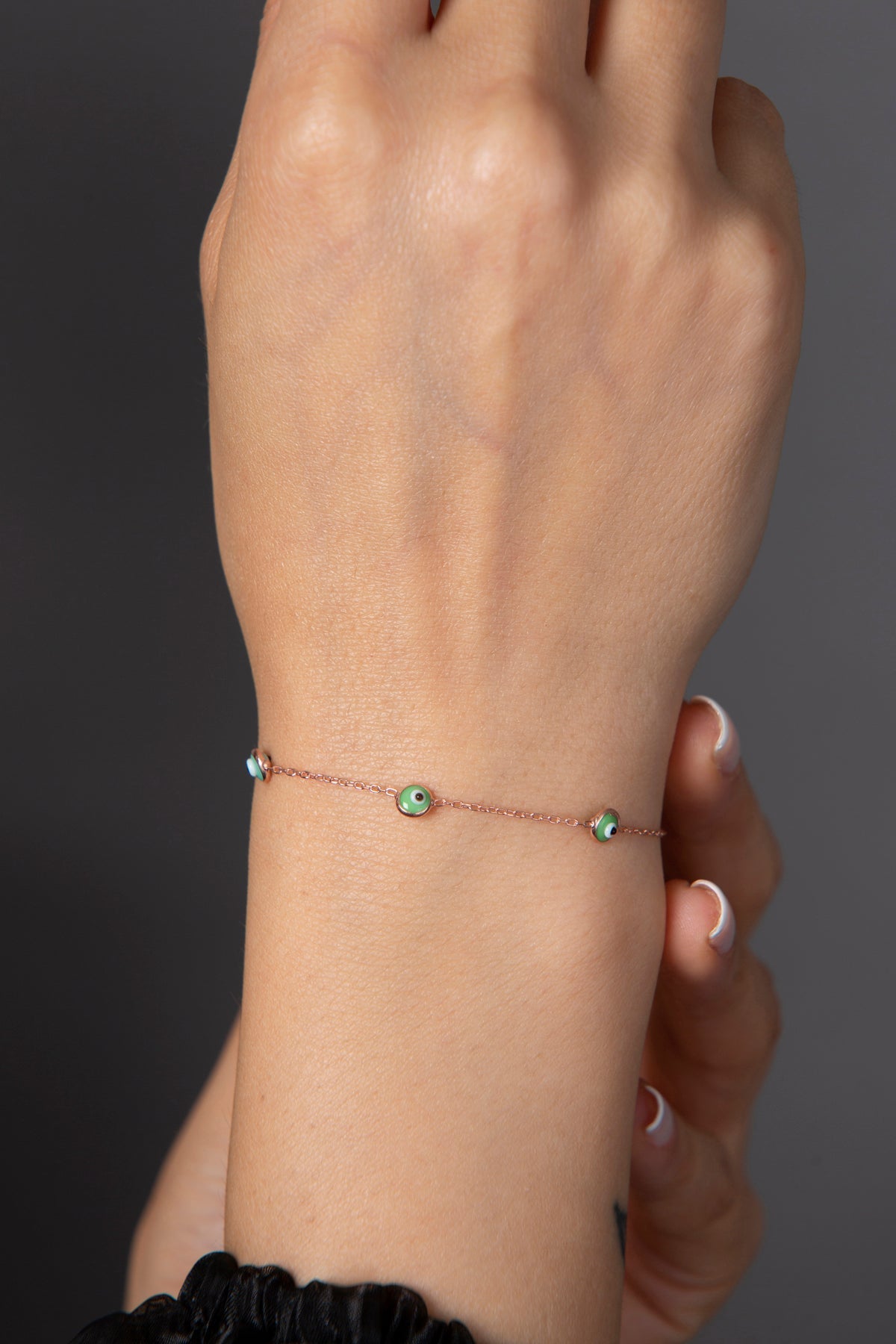 Wholesale Women's Evil Eye Model 925 Sterling Silver Bracelet